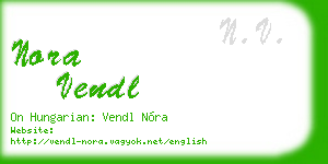 nora vendl business card