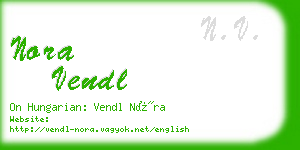 nora vendl business card